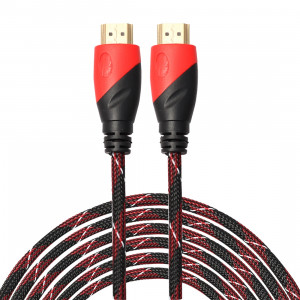10m HDMI 1.4 Version 1080P Nylon Woven Ligne Rouge Noir Tête HDMI Mâle à HDMI Mâle Connecteur Audio Vidéo Câble Adaptateur SH311E358-20