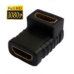 Coupleur d'angle HDMI (femelle à femelle) 90 degrés (plaqué or) (noir) SH0334339-20
