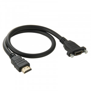 Câble adaptateur de connecteur HDMI 19 broches mâle à HDMI 19 broches femelle haut débit de 50 cm (noir) SH03601283-20