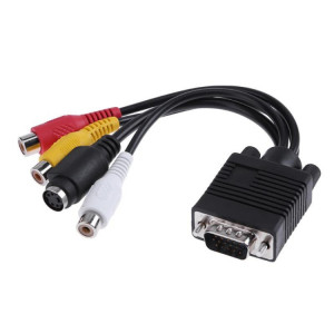 Câble Adaptateur VGA vers S-Video avec 2 câbles audio CAVVS2CA01-20