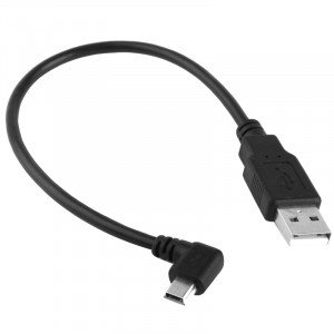 Câble adaptateur mini USB mâle à USB 2.0 de 90 degrés, longueur: 25 cm SC06751801-20