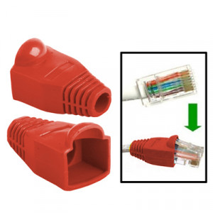 100 pcs câble réseau couvre-bouchon pour RJ45, rouge S1719R1543-20