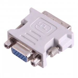 Convertisseur adaptateur DVI-I mâle à double liaison 24 + 5 à 15 broches vidéo VGA (gris) SD546W880-20