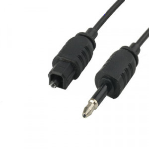 Câble audio numérique optique mâle vers 3.5mm TOSLink mâle, longueur: 0.8 m, OD: 2.2mm (noir) SH4106152-20