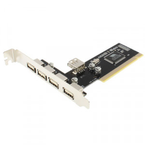 Carte PCI USB 2.0 4 + 1 Ports (Noir) SC1004550-20