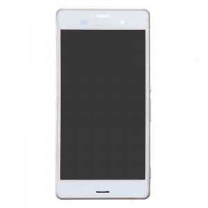 iPartsAcheter pour Sony Xperia Z3 (Dual SIM Version) / D6633 / L55U LCD Affichage + Écran Tactile Digitizer Assemblée avec Cadre (Blanc) SI427W94-20
