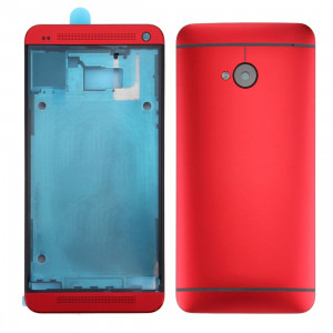 iPartsAcheter pour HTC One M7 / 801e Couvercle du boîtier complet (Boîtier avant LCD Cadre lunette + couvercle arrière) (Rouge) SI44RL719-20