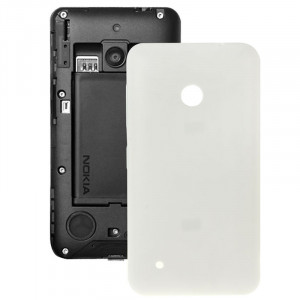 Couverture arrière de batterie en plastique de couleur unie pour Nokia Lumia 530 (blanc) SC589W735-20