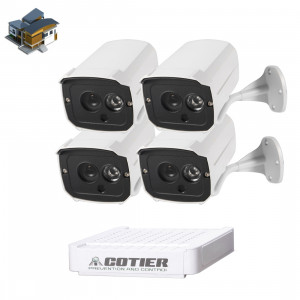 Kit caméra NVR pour caméra IP méga pixel COTIER N4B7-Mini / L 4 Ch 720P, vision nocturne / détection de mouvement, distance IR: 20 m SC35461393-20