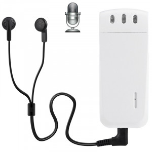 Enregistreur vocal numérique WR-16 Mini Professional 4 Go avec clip de ceinture, format d'enregistrement WAV de soutien (blanc) SH204W1727-20