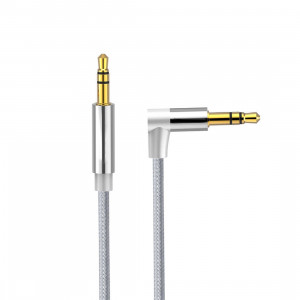 Câble audio AV01 3,5 mm mâle à mâle, longueur: 50cm (gris argenté) SH27SH1855-20