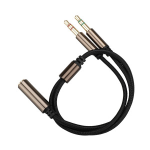 ZS0135 pour SteelSeries Arctis 3/5/7 3.5mm femelle à double câble de l'écouteur mâle à double 3,5 mm, longueur de câble: 30cm SH70841932-20