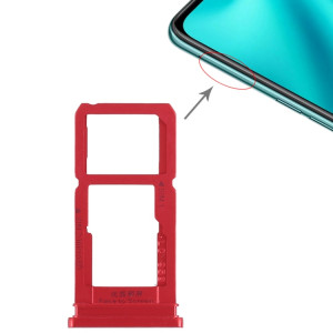 Pour OPPO R15 plateau de carte SIM + plateau de carte SIM/plateau de carte Micro SD (rouge) SH418R938-20