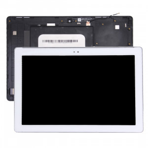 iPartsAcheter Asus ZenPad 10 Z300C / Z300CG / Z300CNL / Z300M / Z300CL LCD Écran + Écran Tactile Digitizer Assemblée avec Cadre (Blanc) SI71WL1185-20