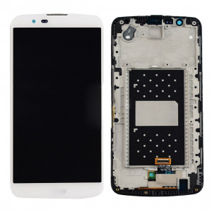 iPartsAcheter pour LG K10 écran LCD + écran tactile numériseur avec cadre (blanc) SI502W287-20