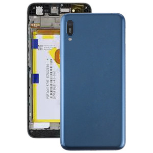 Cache arrière de batterie avec objectif et touches latérales pour Huawei Enjoy 9e (bleu) SH77LL455-20