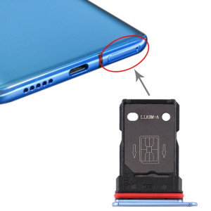 Pour plateau de carte SIM OnePlus 7T + plateau de carte SIM (bleu) SH014L1751-20