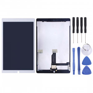 Ecran LCD et numériseur Assemblage complet avec carte pour iPad Pro 12,9 pouces A1584 A1652 (2015) (Blanc) SH107W441-20