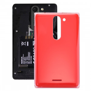 iPartsAcheter pour Nokia Asha 502 Dual SIM couvercle de la batterie arrière (rouge) SI112R1792-20