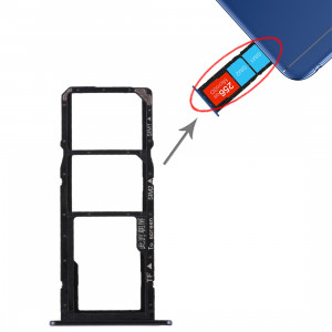 Bac Carte SIM + Bac Carte SIM + Carte Micro SD pour Huawei Honor 7A (Noir) SH496B105-20