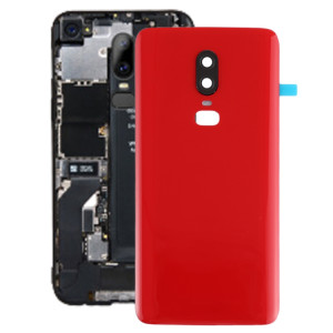 Pour le couvercle arrière de la batterie à surface lisse OnePlus 6 (rouge) SH00RL519-20