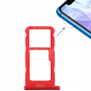 Bac à cartes SIM pour Huawei P smart + / Nova 3i (Rouge) SH627R1942-20