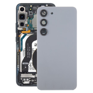 Pour Samsung Galaxy S23 SM-S911B Couvercle arrière de batterie en verre OEM avec couvercle d'objectif d'appareil photo (gris) SH63HL1134-20