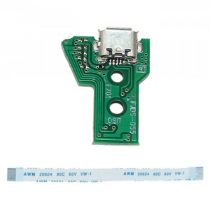 JCD JDS-055 PORTURE DE CHARGEMENT USB avec câble FPC Flex de 12 broches pour PS4 SH327382-20