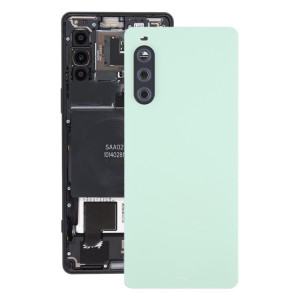 Pour Sony Xperia 10 V Couvercle arrière de la batterie d'origine avec couvercle d'objectif d'appareil photo (vert) SH10GL583-20