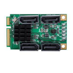 Carte contrôleur 4 ports SATA III 6G Mini PCI Express Marvel 88SE9215 SH0112305-20
