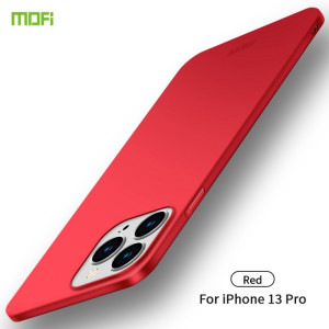 Pour iPhone 13 Pro Mofi PC givré Coque rigide ultra-mince (rouge) SM303D1778-20