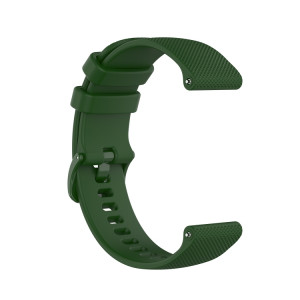Pour Ticwatch Pro X Checkered Silicone Watch Band (Amy Green) SH301F1619-20