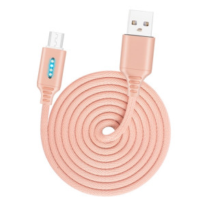 Micro USB Interface Zinc Alloy Marquee Luminous Intelligent Automatic Power Off Câble de données de charge (or rose) SH501D834-20