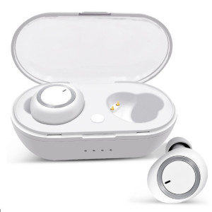 TWS-A1 TWS Bluetooth 5.0 Mini écouteur de musique de sport invisible avec boîtier de chargement et microphone (blanc) SH301B1902-20