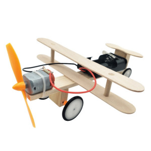 Technologie des enfants petite production bricolage modèle d'avion de taxi électrique matériaux faits à la main jouets d'enseignement SH5822565-20