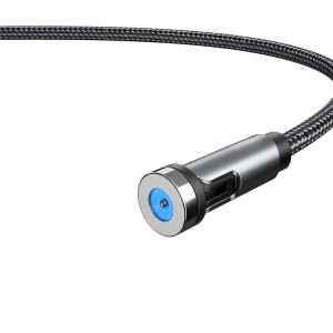 Fil magnétique rotatif pour prise anti-poussière CC56, longueur du câble : 2 m, style : ligne (noir). SH505A1892-20