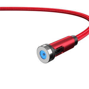 Fil magnétique rotatif pour prise anti-poussière CC56, longueur du câble : 2 m, style : ligne (rouge). SH505B1842-20