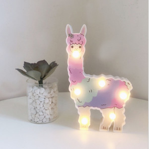 Lanterne peinte à LED Alpaga Night Light Décoration de vacances Chambre Posing Style Light (Rose) SH501B1100-20