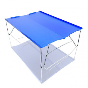 Portable de plein air Mini-aluminium Table de pique-nique pliant ultralight Camping Pêche autonome barbecue Petite table basse (bleu) SH901B1740-20