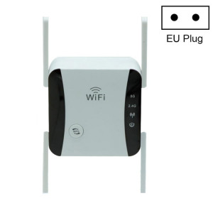 KP1200 1200MBPS Dual Band 5G WiFi Amplificateur sans fil Repeater, Spécifications: Fiche EU (Blanc) SH801A259-20