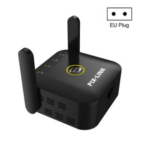 PIX-LINK WR22 Extendeur d'amélioration de l'amplification du signal sans fil Wifi 300 Mbps, Type de prise: Prise UE (Noir) SP601A1570-20