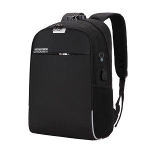 Sac à dos pour ordinateur portable Sacs d'école Sac à dos de voyage anti-vol avec port de chargement USB (noir) SH901A25-20