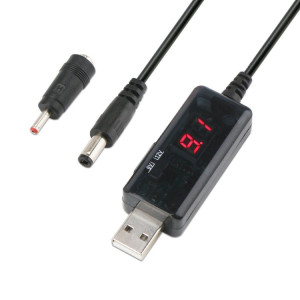 Câble d'amplification USB 5V Step Up to 9V 12V Convertisseur de tension réglable 1A Step-up Volt Transformer DC Power Regulator avec interrupteur EU SH8501855-20