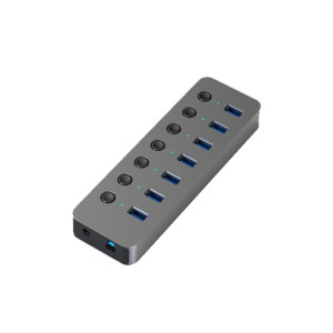 Splitter USB Blueend Splitter Alliage Aluminium QC Expander à charge rapide, Nombre d'interfaces: 7 ports (12V2A Power) SB7601729-20