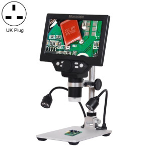 G1200D 7 pouces écran LCD 1200x Microscope de support électronique numérique électronique portable (branchement au Royaume-Uni sans batterie) SH801D380-20