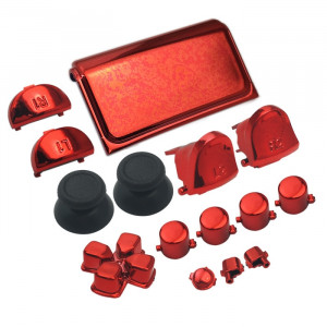 Bouton de galvanoplastie définie pour PS4 Slim (rouge) SH001A1213-20