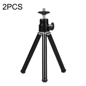 2PCS Projecteur Phone Stand de bureau portable Télescopique Téléphétique Trépied, style: 2 sections (noir) SH1501554-20