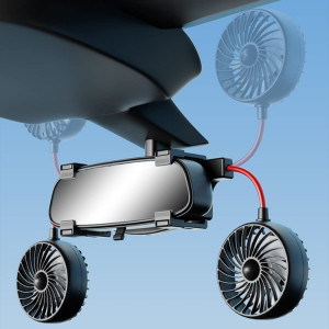 Ventilateur électrique à double tête USB pour rétroviseur universel de voiture, taille : 12,7 cm 12 V. SH68021742-20