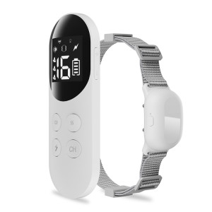 Collier de choc étanche intelligent pour dispositif de dressage de chien télécommandé pour animaux de compagnie, taille: pour un chien (blanc) SH801B637-20