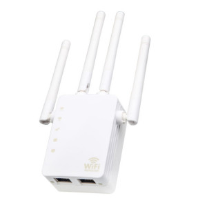 Répéteur WiFi d'extension de portée WiFi 5G/2.4G 1200Mbps avec 2 Ports Ethernet prise ue blanc SH61021571-20